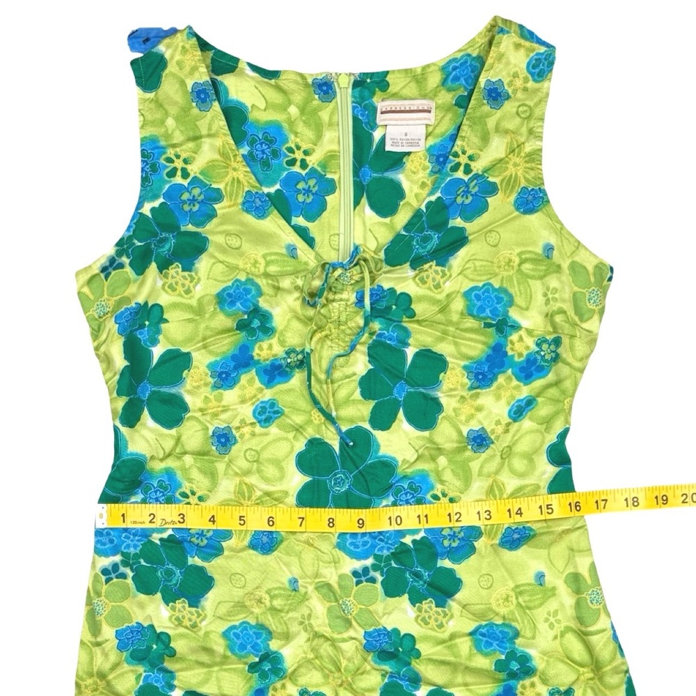 Vintage Expressions 90s Floral Hawaiian Shift Dress Womens 8 Rayon Midi - Picture 6 of 6